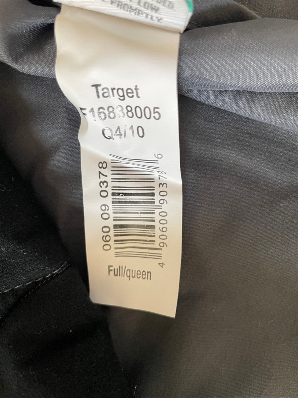 Reversible Black & Dark Gray Cotton Bedspread and Two Shams - Picture 3 of 4